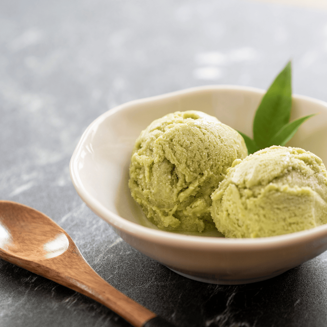 Helado de té verde japonés